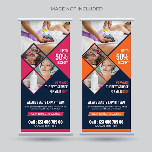 Vector spa roll up banner