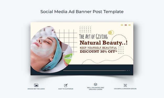 spa salon facebook ad banner template