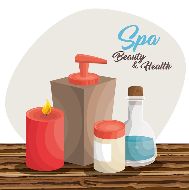 Vector spa schoonheid en gezondheid poster