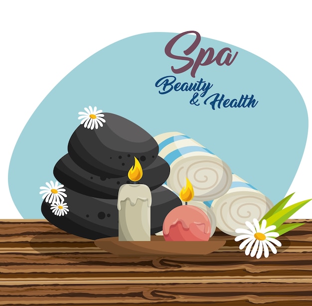 Vector spa schoonheid en gezondheid poster