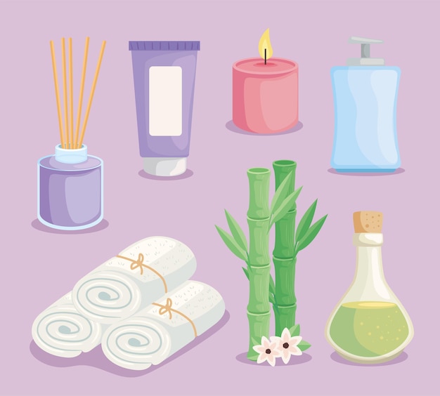 Spa set icons