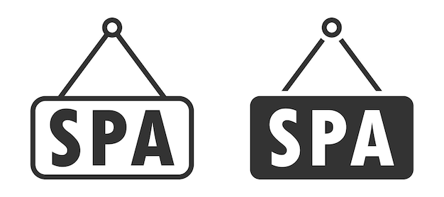 Знак Spa изолирован на белом фоне Векторная иллюстрация