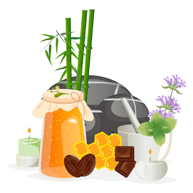 Spa still life icons 