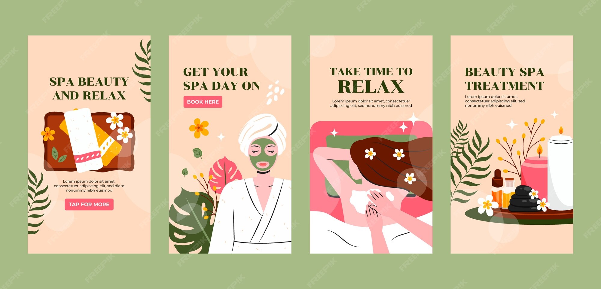 Premium Vector | Spa template design