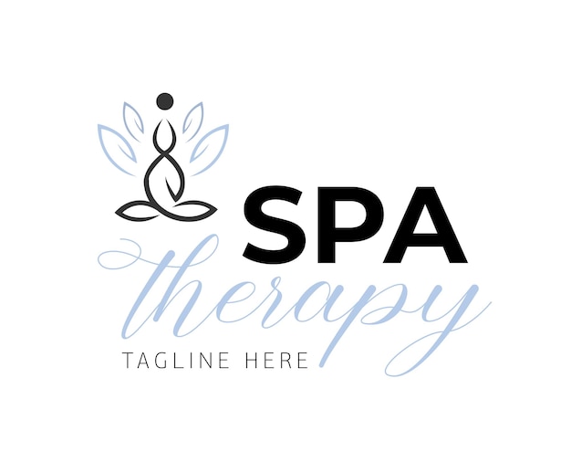 Vector spa therapy logotype minimal design