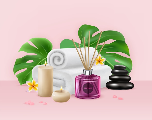 Реалистичная композиция спа- и wellness