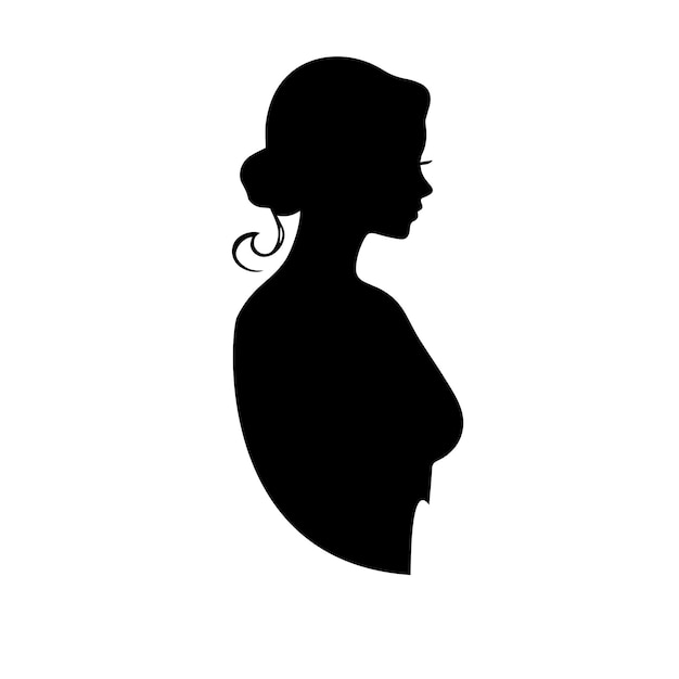 Vettore donna spa nera logo illustrazione di progettazione vettoriale