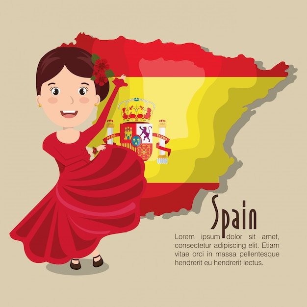 Spaanse cultuur iconen geïsoleerde pictogram ontwerp