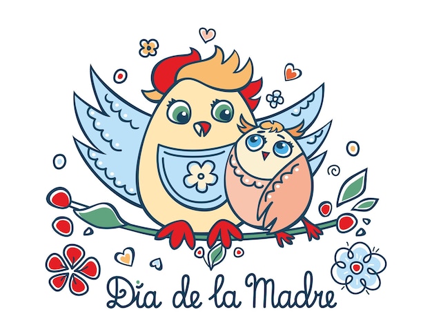 Spaanse Feliz dia de la Madre Moederdagkaart Ronde bloemenlijst Mom's Femine Spain