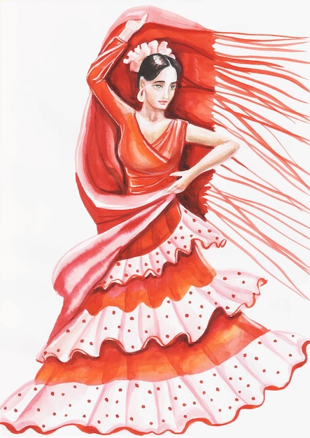 Spaanse flamencodanseres ansichtkaart