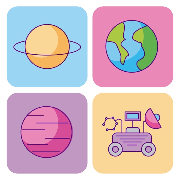 Vector space and astronomy science universe set