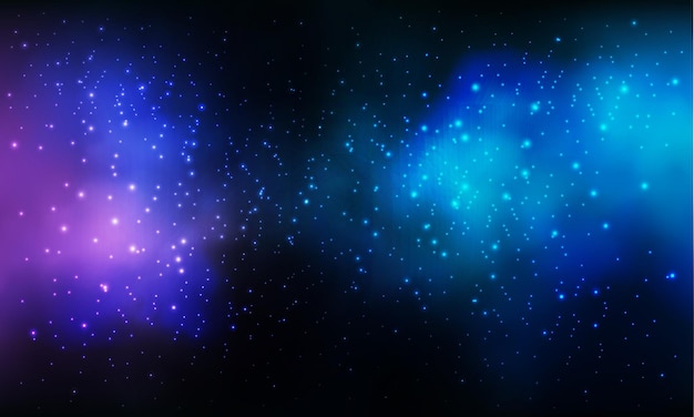 宇宙の背景 青いピンクの星雲 輝く星 宇宙の星塵 銀河系 無限の宇宙