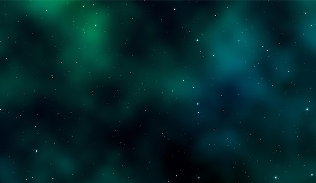 Vector space background fantastic outer view with realistic bright stars and cluster of gas clouds. universe with nebulae, galaxies and star clusters. infinite cosmic open spaces. vector illustration