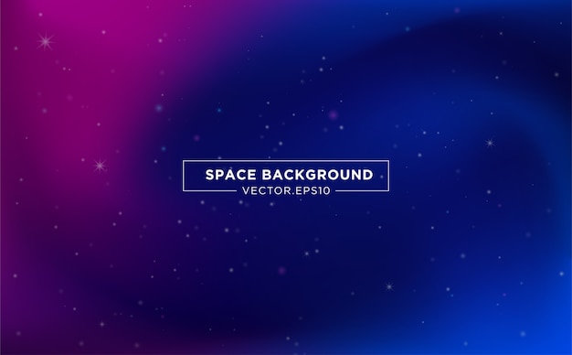 Vector space background template design with abstract starlight