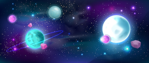 Space Wallpaper Cartoon Images - Free Download on Freepik