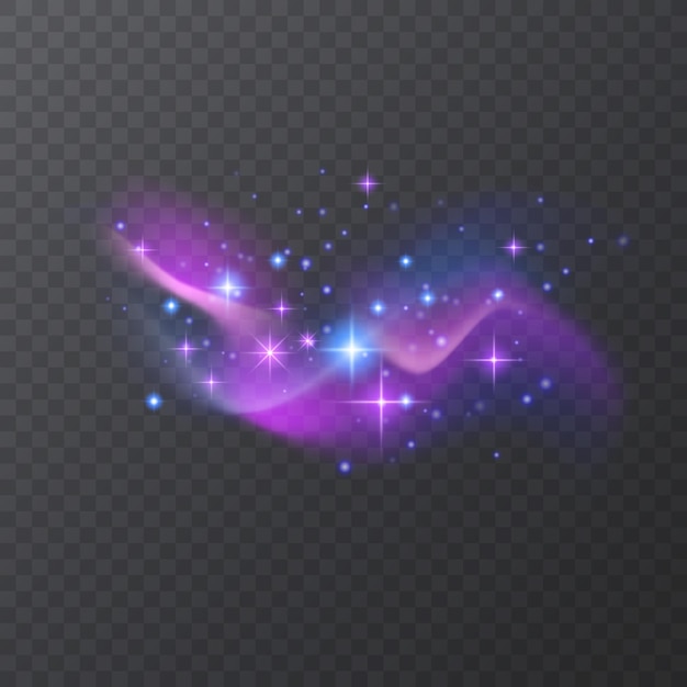 Vector space background with nebula and shining stars colorful cosmos with stardust magic color galaxy