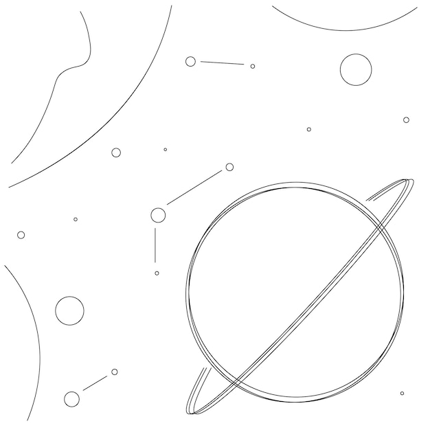Space background with planet and stars vector illustration