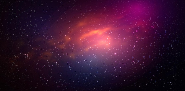 Vector space background with realistic nebula and shining stars magic colorful galaxy with stardust