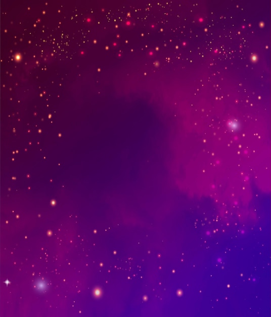 Space background with shining stars. colorful cosmos. vector illustration.