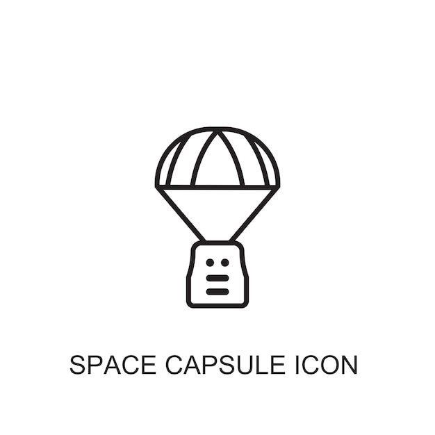 Space capsule vector icon icon