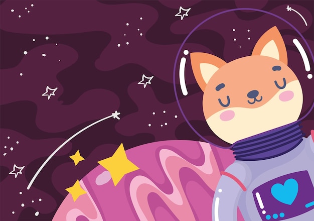 Space cat-astronaut