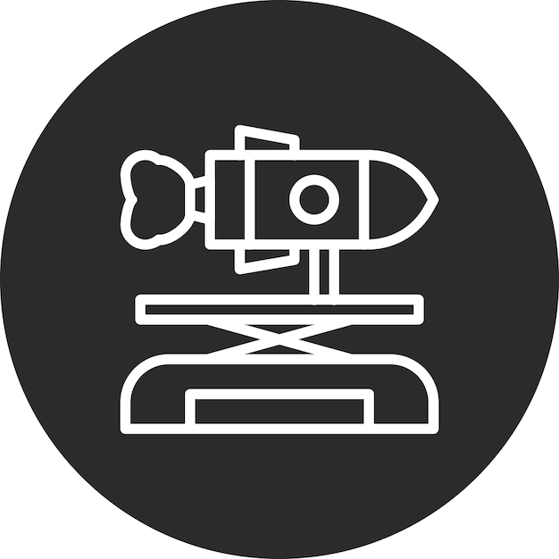 Space catapult vector icon illustration of space technology iconset