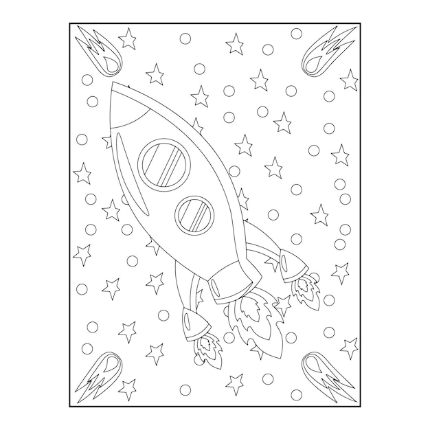 space coloring pages for kids
