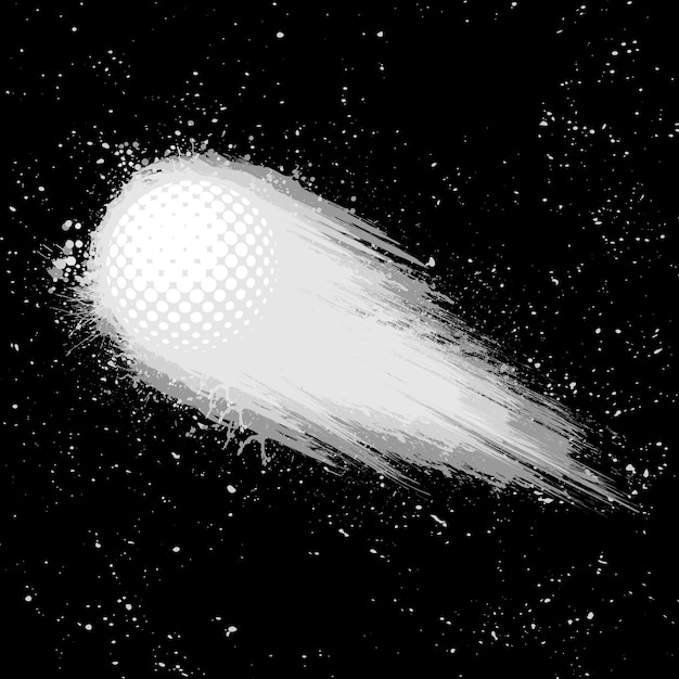 Vector space comet golf background