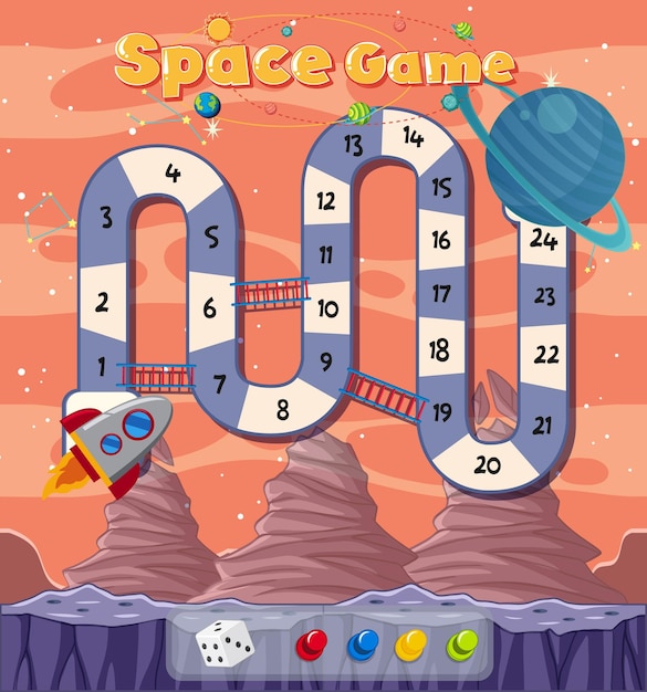 Vector space doolhof puzzelgame sjabloon