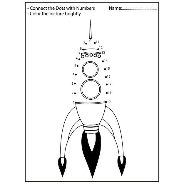 Space Dot To Dot Activity Book For Kids