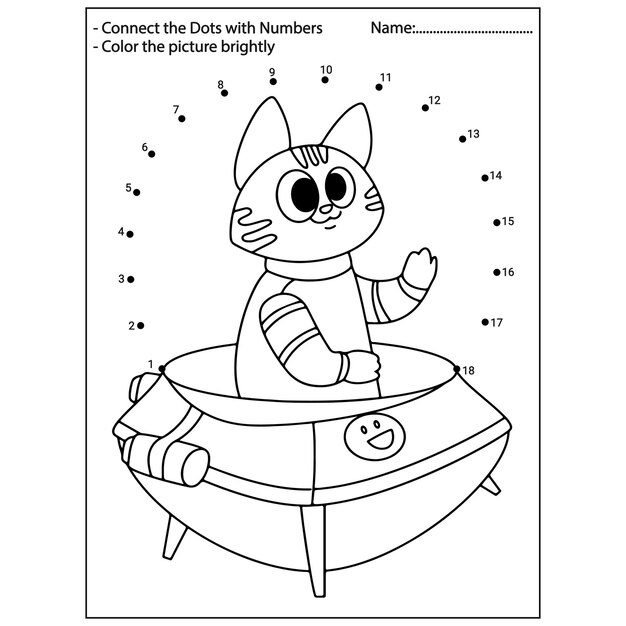 Space Dot To Dot Activity Book для детей