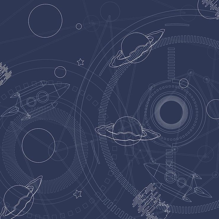 Vector 宇宙の描画終わりの惑星船 vectorx9