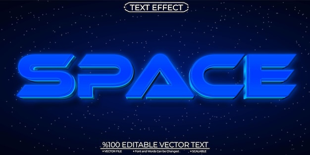 Space Editable and Scalable Text Effect