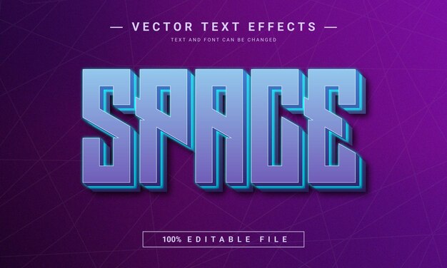 Space editable text effect design