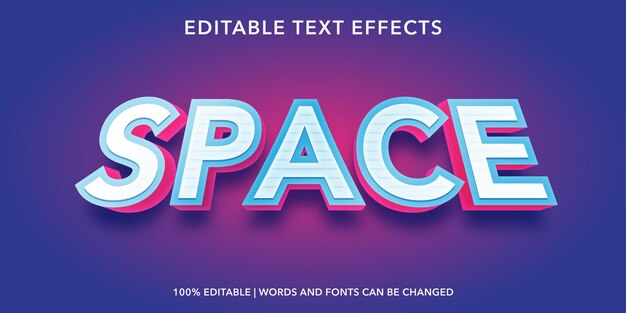 Space Editable Text Effect