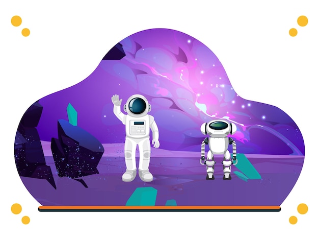 宇宙探査のコンセプトイラスト スタイリッシュで美しい