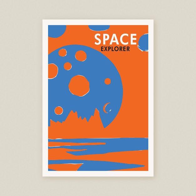 Плакат Space Explorer Cosmos Exploration Planet Print