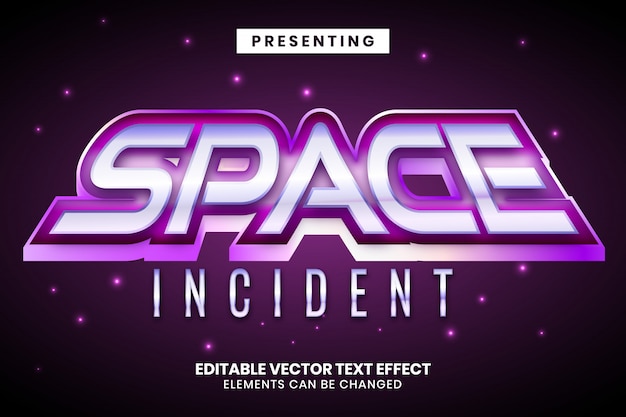 Space galaxy game style editable text effect