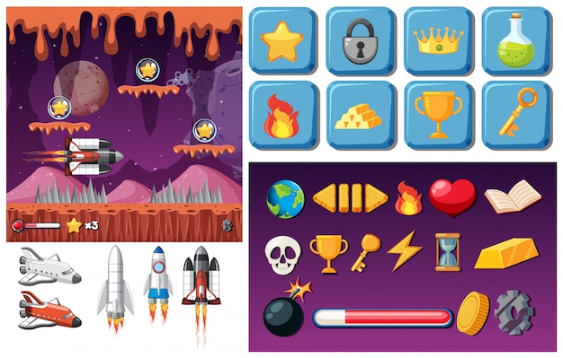 A space game elements