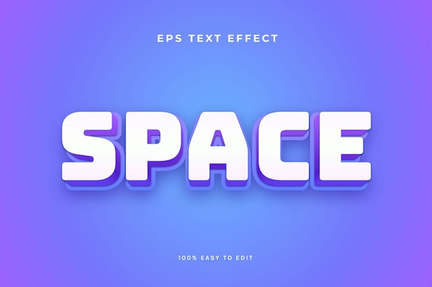 Vector space game text effect