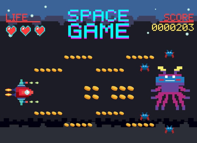 space game user interface template