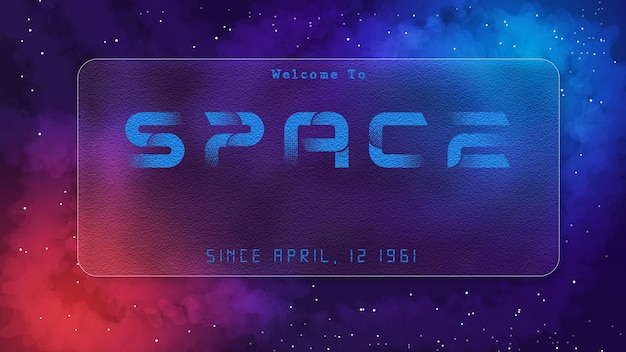 Space glass background vector