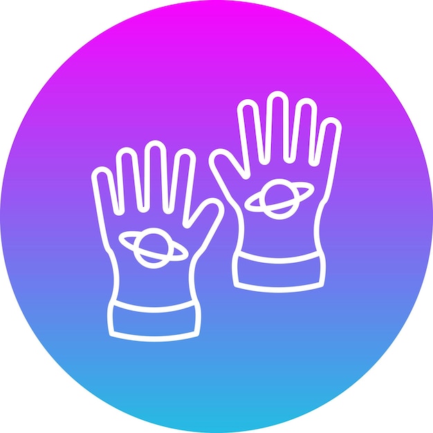 Vector space gloves icon