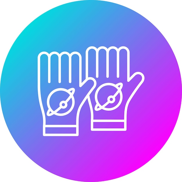 Space Gloves vector icon Can be used for Space Technology iconset