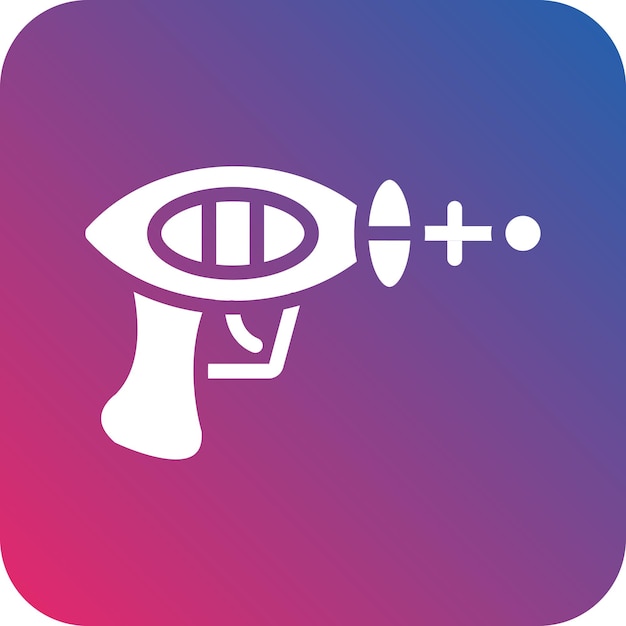 Vector space gun icon style