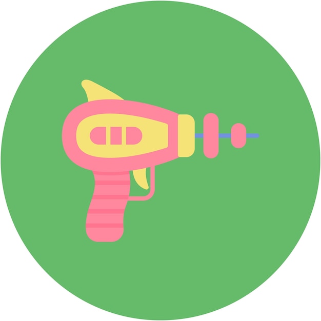 Space Gun Vector Illustration Style