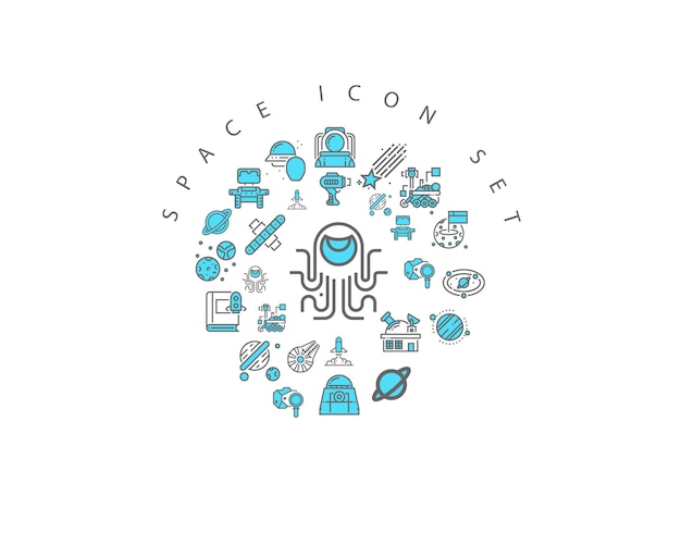 Space icon set design