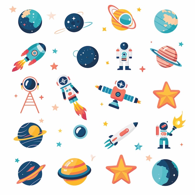 Вектор space_icon_set_vector_illustration (пространство_икона_набор_вектор_иллюстрация)