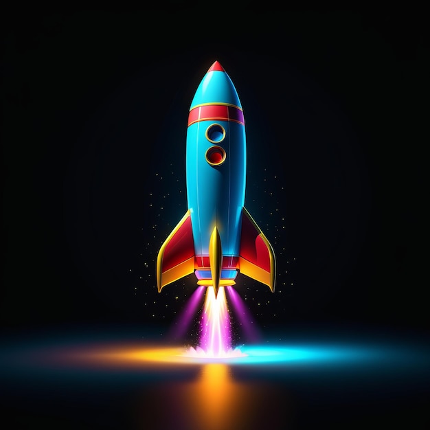 Vector space launch rocket with space ship 3d rendering space launch rocket with space ship 3d rende