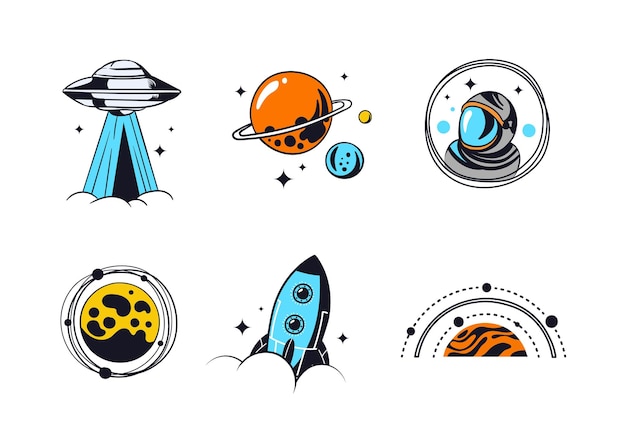 Space logo set